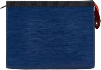 Louis Vuitton Tweedehands leren Louis Vuitton tassen - Heren - Vintage Tassen - Blauw - ONE Size - Leer - Vintage