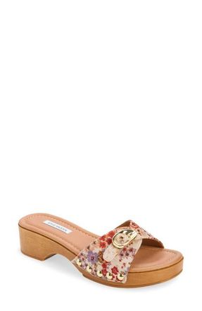 Steve Madden Fredi Platform Slide Sandal in Floral at Nordstrom, Size 6