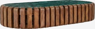 Sklum Consola Recibidor De Pared 90x40 Cm En Madera De Mango Y Piedra Natural Bytum Sklum