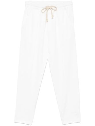 Eleventy vertical-seamed track pants - White