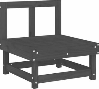 vidaXL Sof&aacute; Central De Jard&iacute;n Madera Maciza De Pino Gris Vidaxl