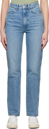 Re/Done Womens 70S Cigarette Jean In Blue Sea