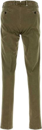 Pantaloni Torino Mens Stretch Cotton Trousers Green Elastane