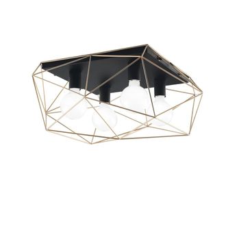 Luce-Ambiente-Design Plaf&oacute;n de metal negro y dorado 51x62x27cm