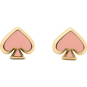 Kate Spade New York enamel spade stud earrings in Pink at Nordstrom