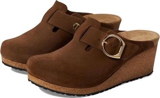 Birkenstock Womens Fanny Ring-Buckle Wedge In Dark Tea