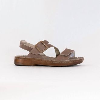 Naot Womens Castelo Leather Sandal In Khaki