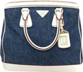 Prada Pre-owned Bn 2441 Handbag - Dames - Vintage Handtas - Blauw - ONE Size - Leer - Vintage