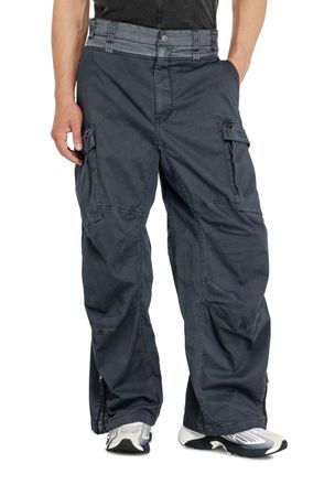 Diesel Cargo pants in cotton and nylon - Pants - Man - Blue