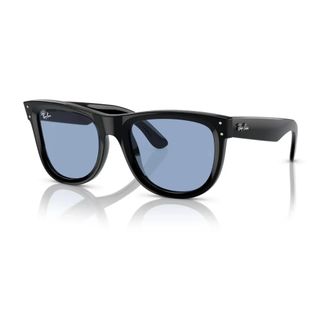 Ray-Ban Vierkante zonnebril met blauwe lenzen - unisex - Zonnebrillen - Zwart - 50 MM - Accessoires