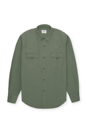 Fortela Texan Black Button Shirt in Green at Nordstrom, Size Xx-Large Eu