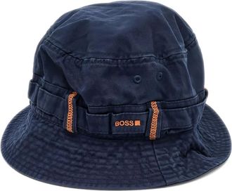 BOSS Cappello bucket in cotone - Blu