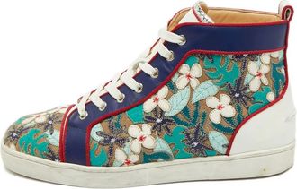 Christian Louboutin Sneakers alte con applicazione - Blu
