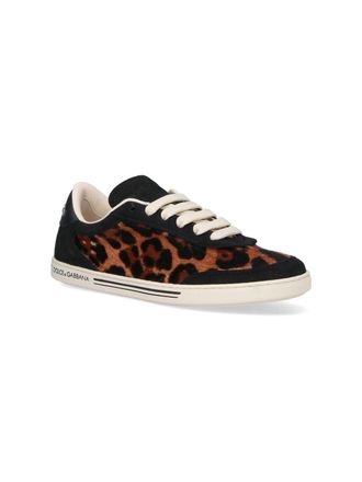 Dolce & Gabbana Leopard-Print Pony Hair Sneaker - Brown