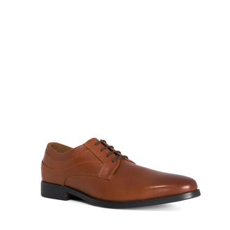 Dune London Mens Santiaego - Leather Lace-Up Gibson - Tan - Size UK 10