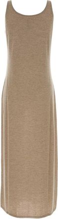 The Row Womens Nareen Dress Beige Cashmere