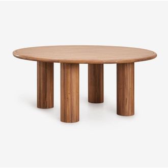 Sklum Mesa Redonda De Comedor En Madera De Acacia Ginara Sklum