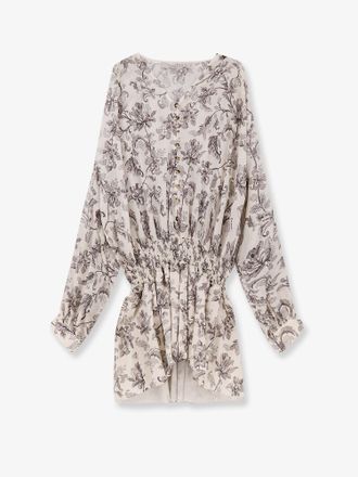 Golden Goose Vestito corto in cotone con fantasia floreale - GOLDEN GOOSE DELUXE BRAND - gender_Woman