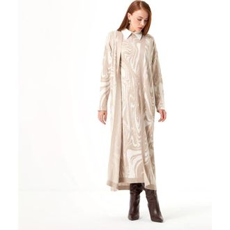 Mizalle Cardigan in Beige at Nordstrom, Size X-Large
