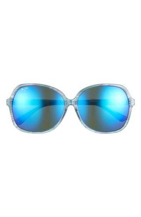 Maui Jim 59mm Core Round Polarized Sunglasses in Blue Blue Blue at Nordstrom Rack