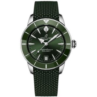 Breitling Superocean Heritage B31 Automatic 40 Green Dial Rubber Strap Mens Watch AB3110361L1S1