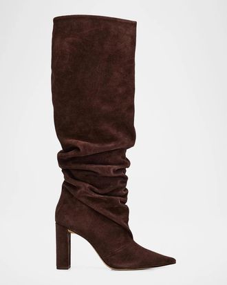 Alexandre Birman Thay 90MM Suede Slouch Boots