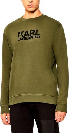 Karl Lagerfeld Sweat Crewneck - Heren - Sweatshirts - Groen - XL - Katoen - Hoodies & sweatvesten