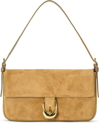 Staud Harlow Suede Shoulder Bag in Hazel at Nordstrom
