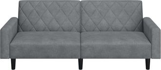 Yaheetech Yaheetech - Sof&aacute; Cama 2 Plazas Convertible De Tela Moderno Sof&aacute; Reclinable Con Respaldo Y Apoyabrazos Para Sala De Estar/oficina 159 &times; 75,5 &times; 73 Cm Gr