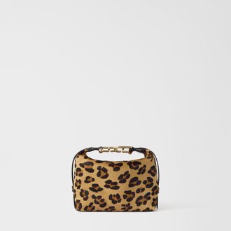Furla Tonie Borsa A Spalla Xl Toni Cioccolato Marrone Pelle Di Vitello Effetto Cavallino Con Stampa Leopardo Donna