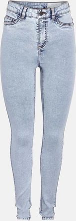 Noisy May Womens Five Pocket Skinny Jeans - Blue - Size: 25 l32