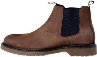 Jack & Jones Jfwleyton Leren Schoenen - Heren - Chelseaboots - Bruin - 45 EU - Leer - Schoenen