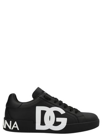 Dolce & Gabbana BlackWhite Portofino Sneakers