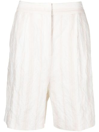 Fabiana Filippi striped knee-length shorts - Neutrals