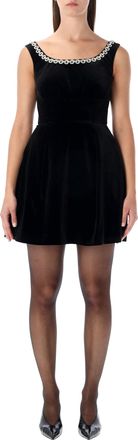 Self Portrait Self-portrait Black Velvet Mini Dress
