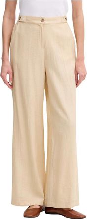 Gaud&igrave; Wide Broeken - Dames - Wijde Broeken - Beige - XL - Broeken