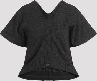 Balenciaga Black V-neck Top