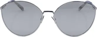 Bottega Veneta BV0259S002 Cat-Eye Silver Mirrored Sunglasses - Silver