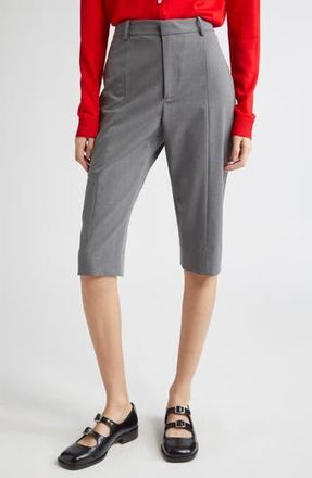 Sandy Liang Melvin Capri Trousers in Grey at Nordstrom Rack, Size 10
