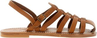 K.Jacques Brown Picte Cage Sandals