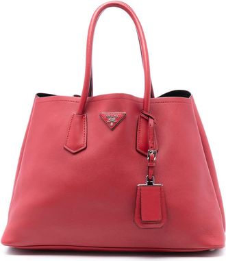 Prada Pre-owned Prada Large Saffiano Cuir Double Satchel E8F6OQKZ4UDOE0YZ