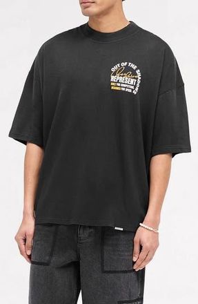 Represent Out of the Shadows Cotton Graphic T-Shirt in Vintage Black at Nordstrom Rack, Size Large