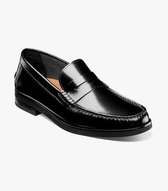 Florsheim Berkley Flex Penny Loafer Mens Black Moc Toe Slip On ZOGG3246