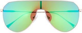 DIFF Eyewear Dash 134mm Shield Sunglasses in Gold at Nordstrom Rack