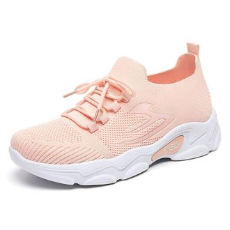 Generic Womens Slip On Sneakers with Soft Sole and Breathable Mesh for Comfortable Running Casual Sports Leisure Wear Brown Trainers Women Ladies Size 6 UK Wo