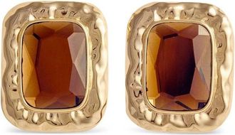 Self Portrait Mottled Gold Amber Earrings