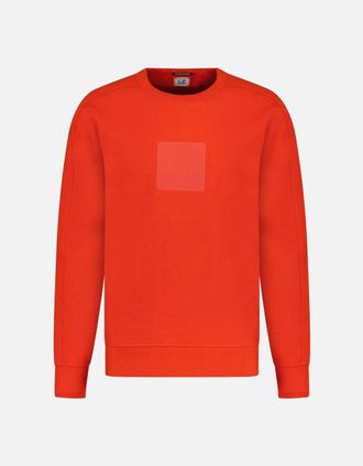 C.P. Company Mens CP Company Chest Patch Logo Sweatshirt Red - Size: 38
