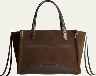 J.W.Anderson Loafer Cabas Suede & Leather Shoulder Bag