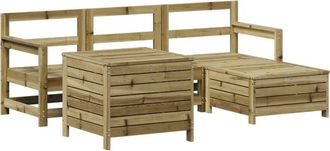 vidaXL 5 Piece Garden Sofa Set Impregnated Wood Pine vidaXL