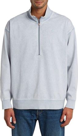 G-Star Washed HB Relaxed Half Zip Pullover in Light Wave Gd Snow Bleach at Nordstrom, Size Xx-Large